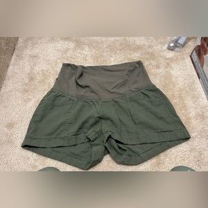 Old navy linen maternity shorts